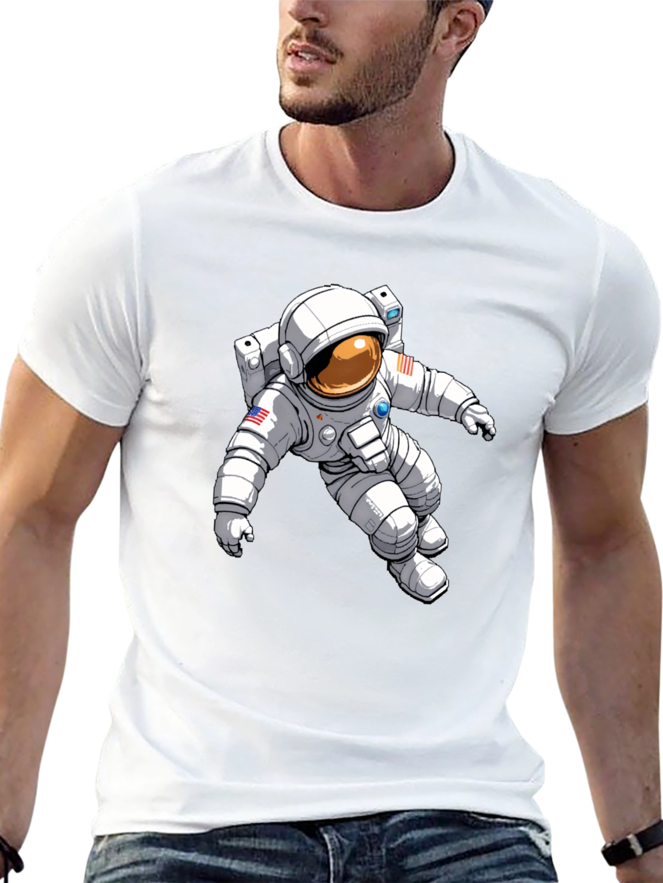 Astronaut Graphic Tee - Stylish Space Adventure