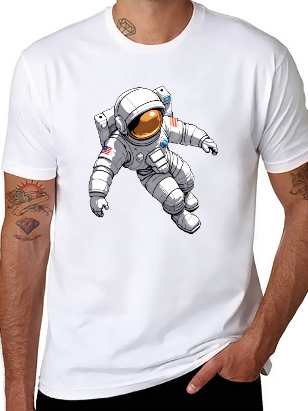 Astronaut Graphic Tee - Stylish Space Adventure