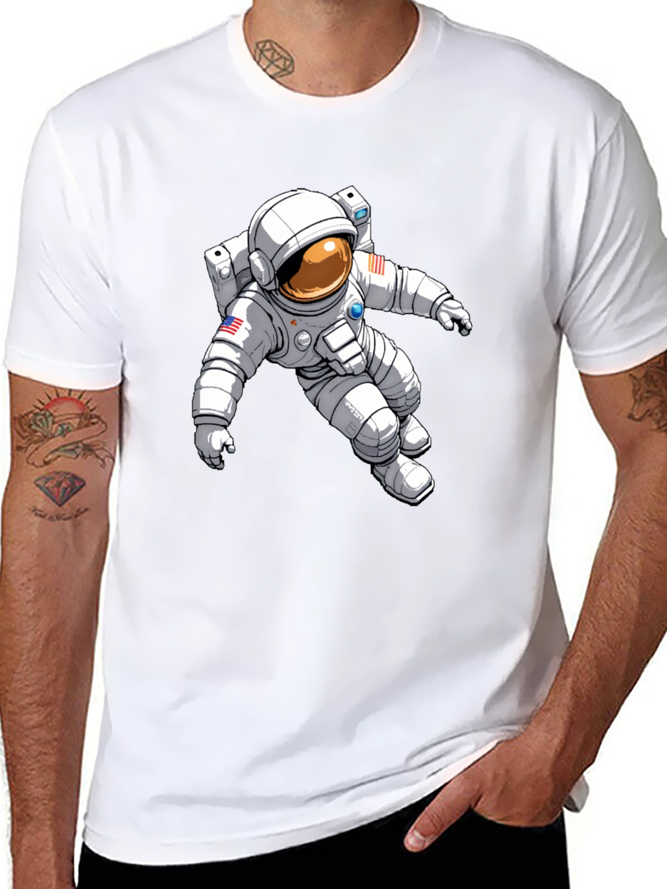 Astronaut Graphic Tee - Stylish Space Adventure
