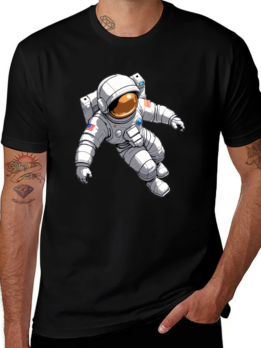 Astronaut Graphic Tee - Stylish Space Adventure