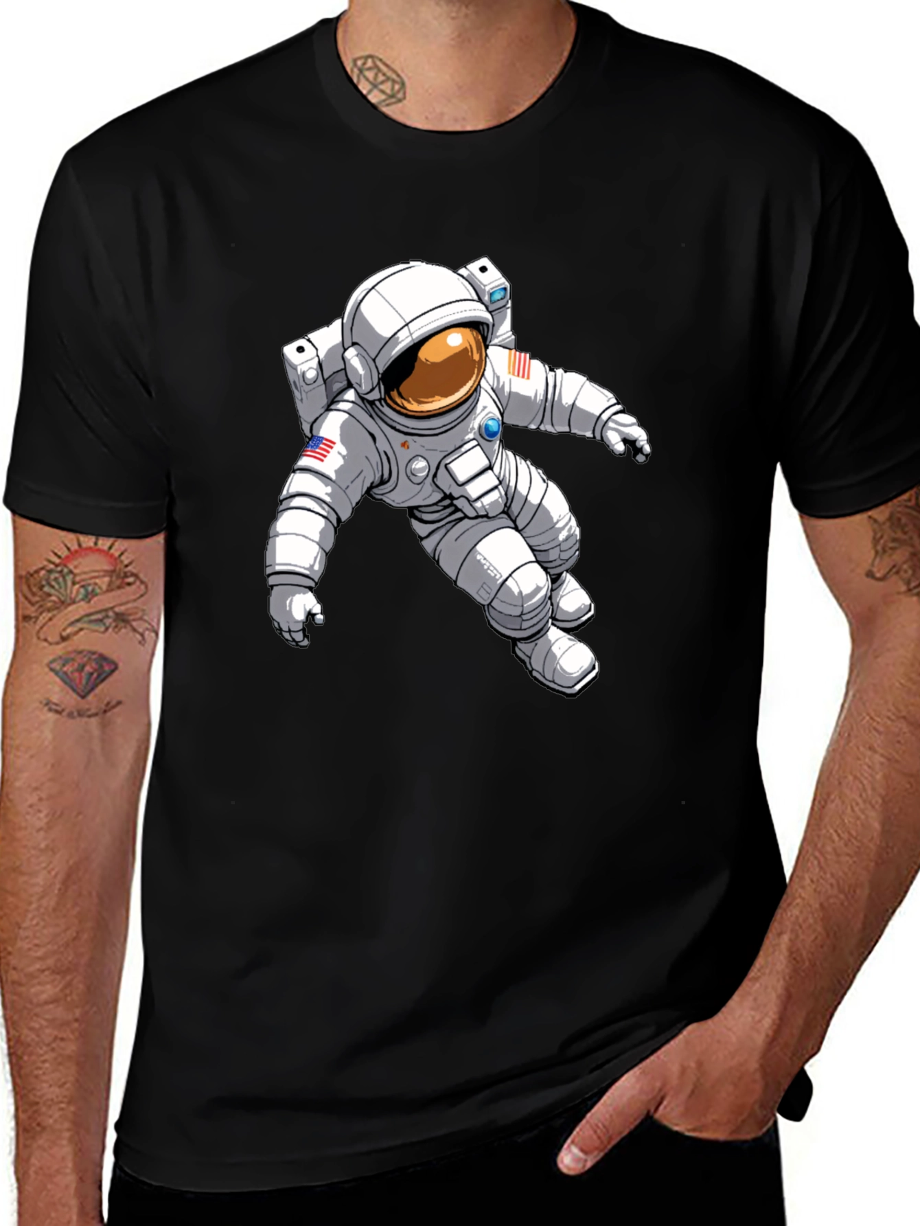 Astronaut Graphic Tee - Stylish Space Adventure