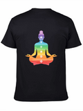 Chakra Meditation T-Shirt - Black Yoga Tee