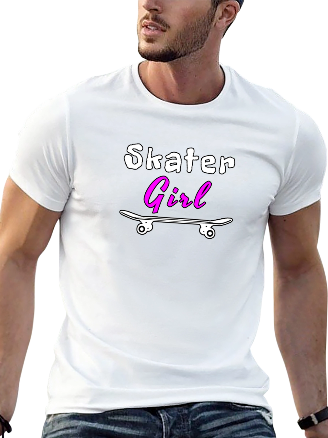 Skater Girl T-Shirt - Black Graphic Tee