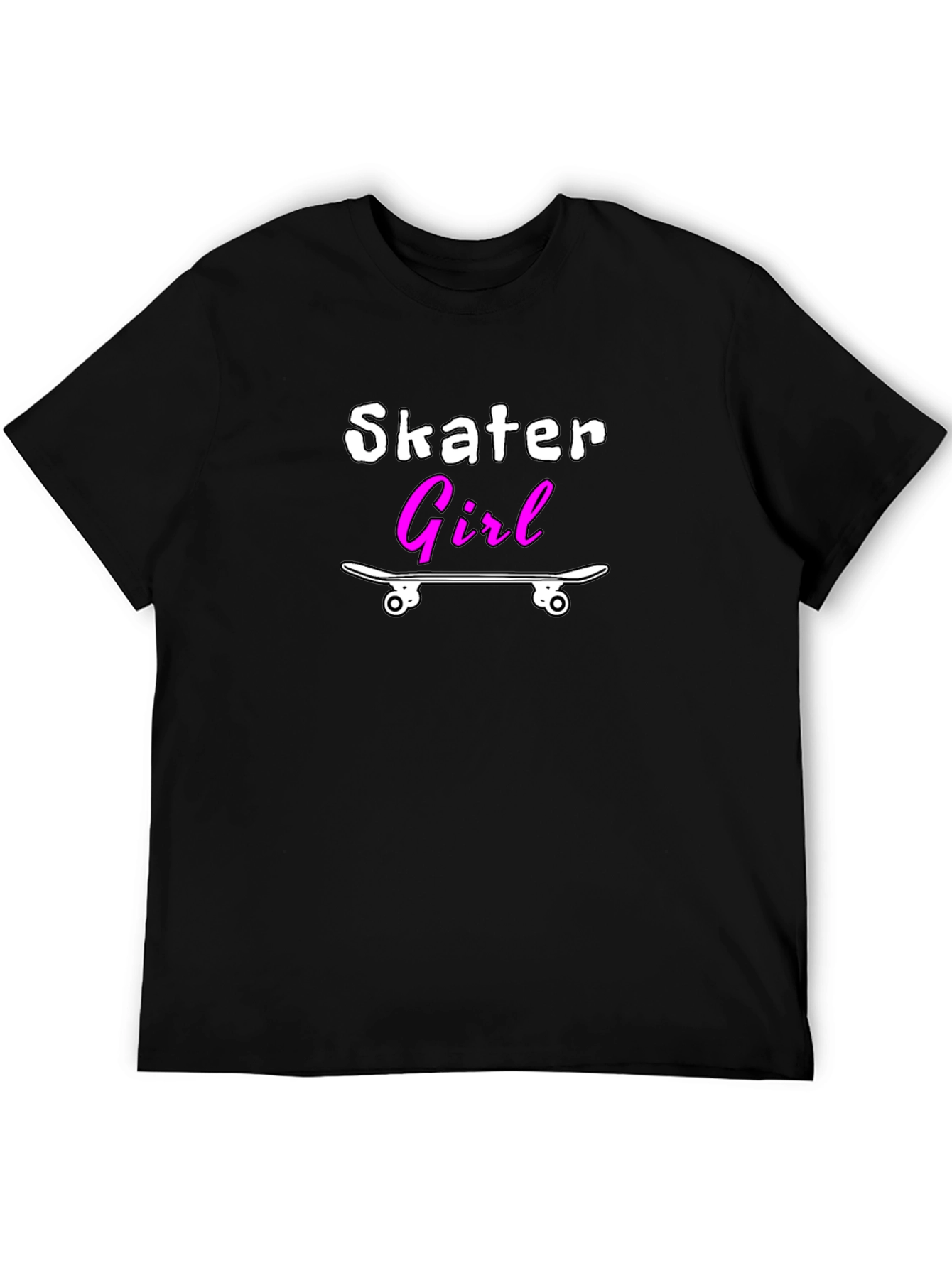 Skater Girl T-Shirt - Black Graphic Tee