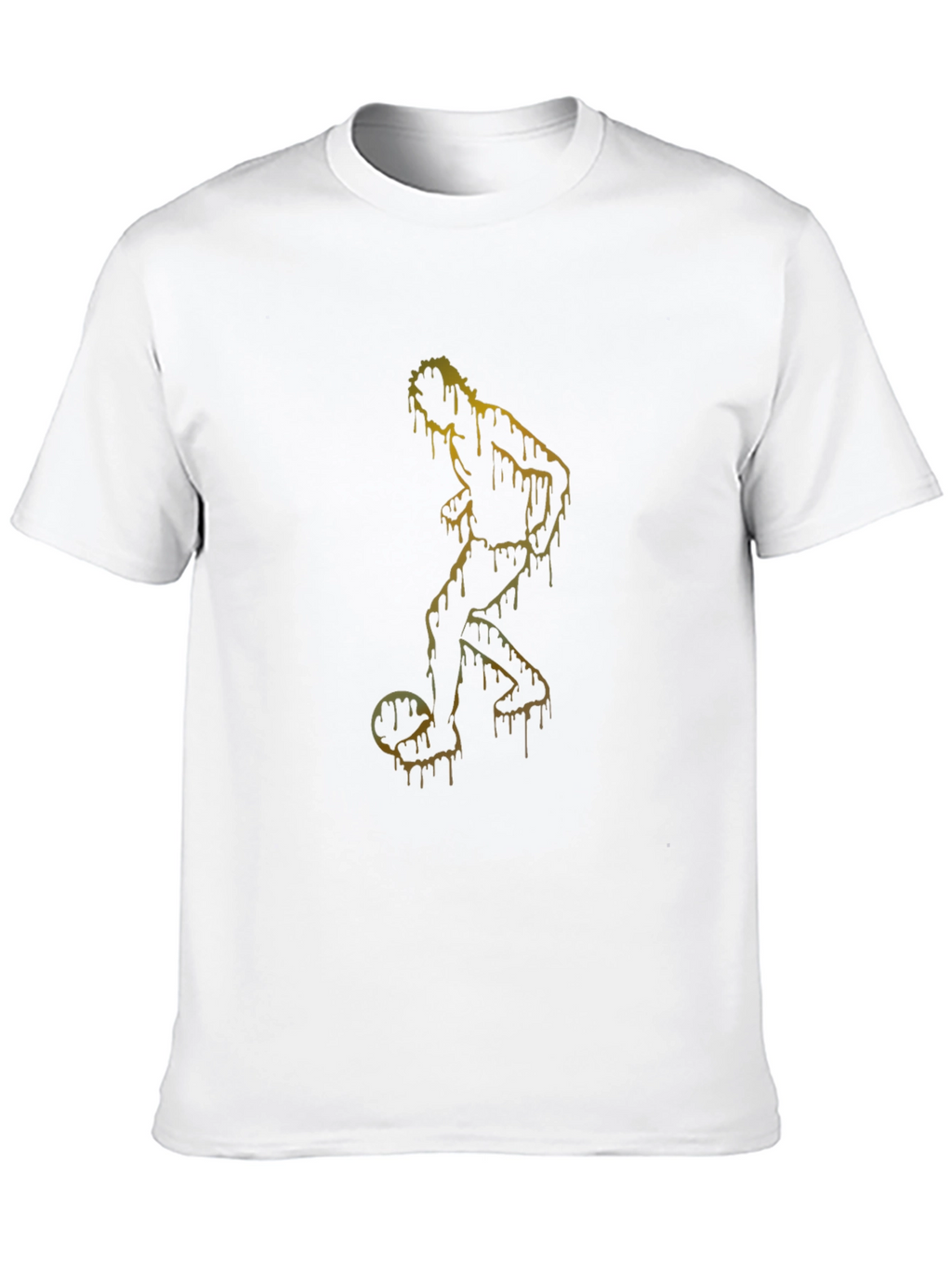 Dripping Soccer Player Graphic T-Shirt