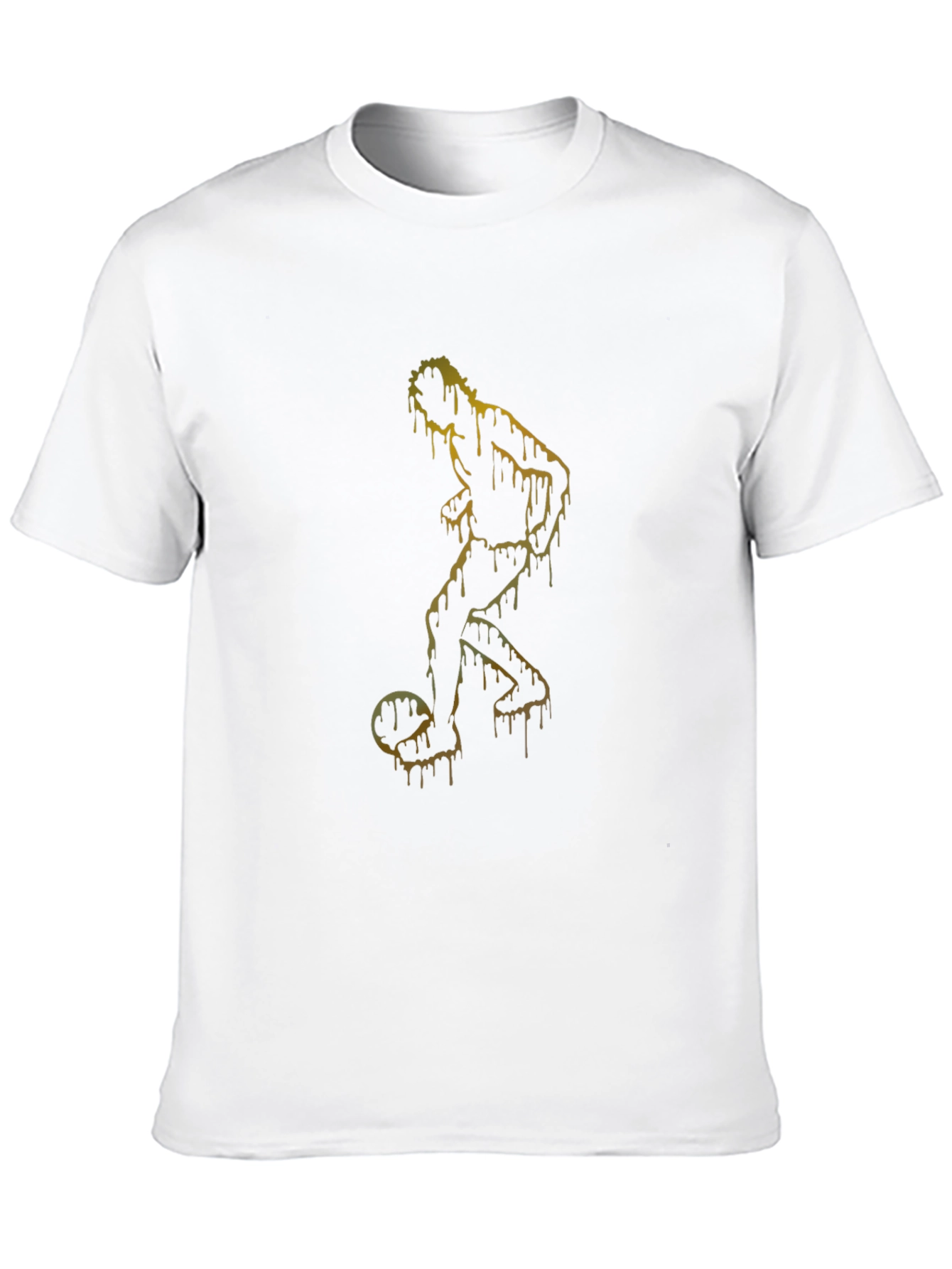 Dripping Soccer Player Graphic T-Shirt