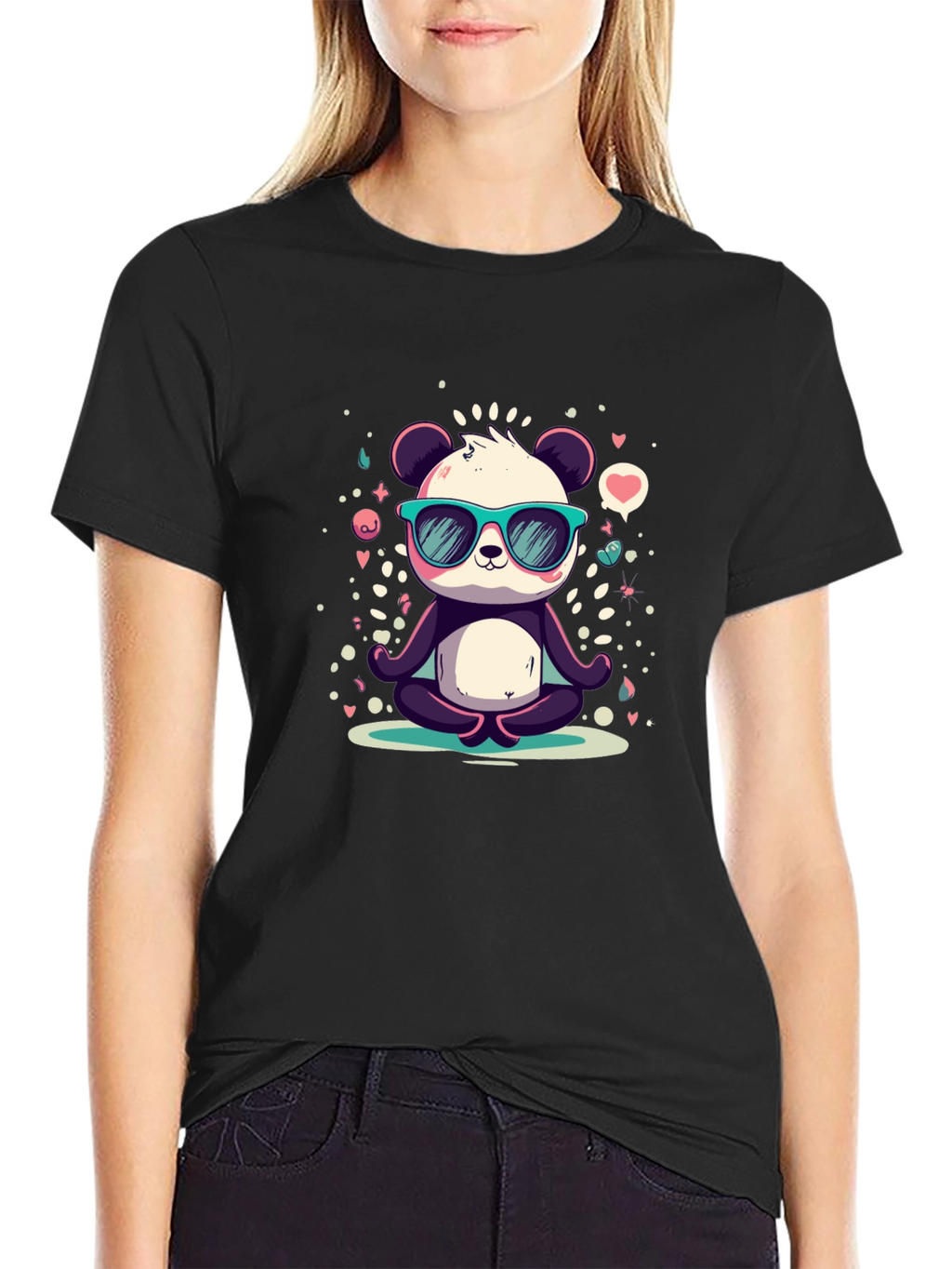 Cool Panda Meditating T-Shirt