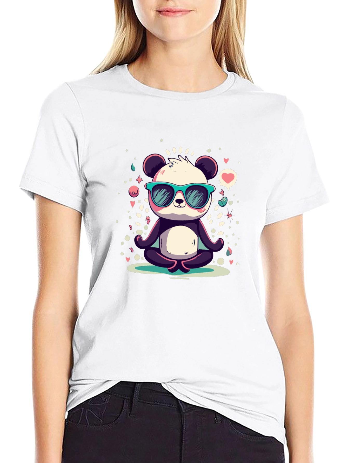 Cool Panda Meditating T-Shirt