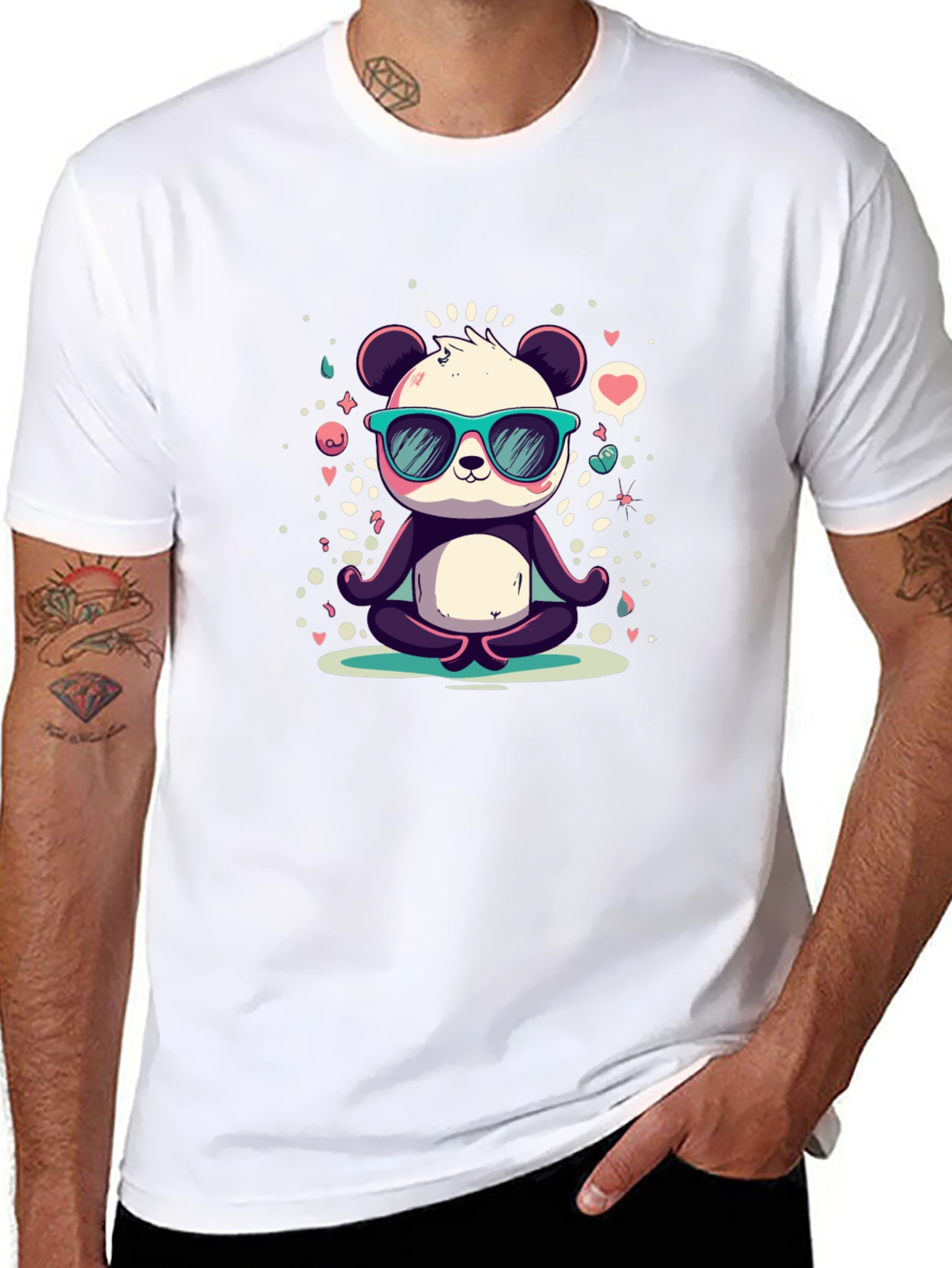 Cool Panda Meditating T-Shirt