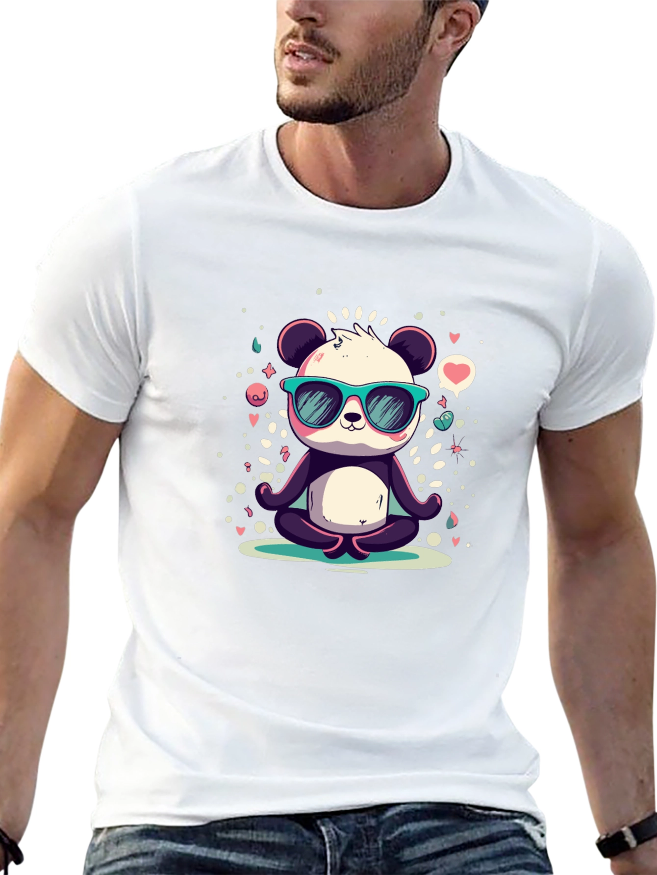 Cool Panda Meditating T-Shirt