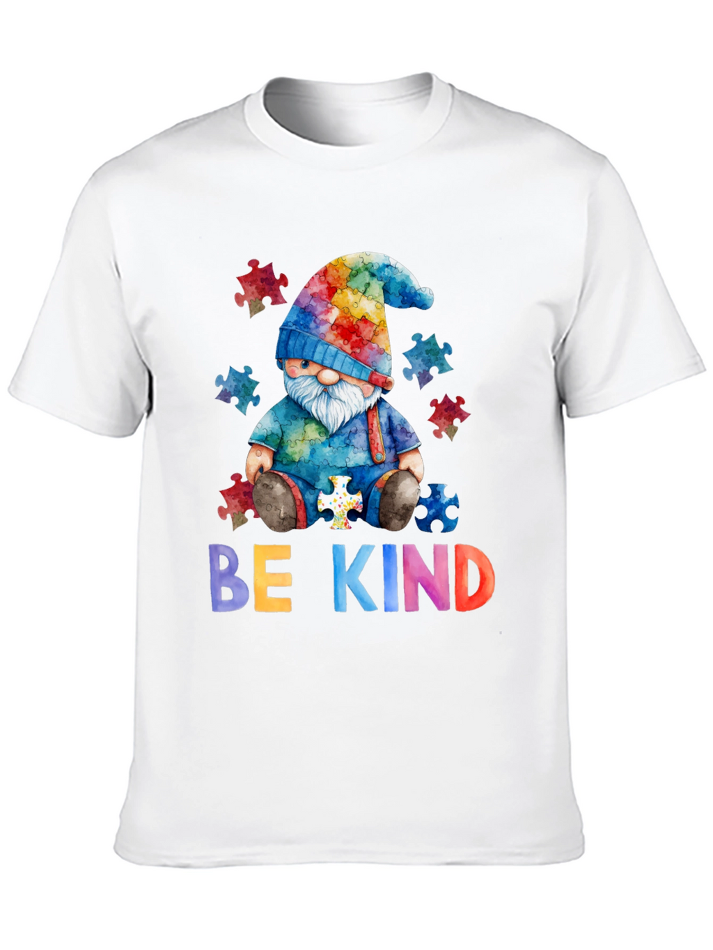 Be Kind Autism Awareness Gnome T-Shirt