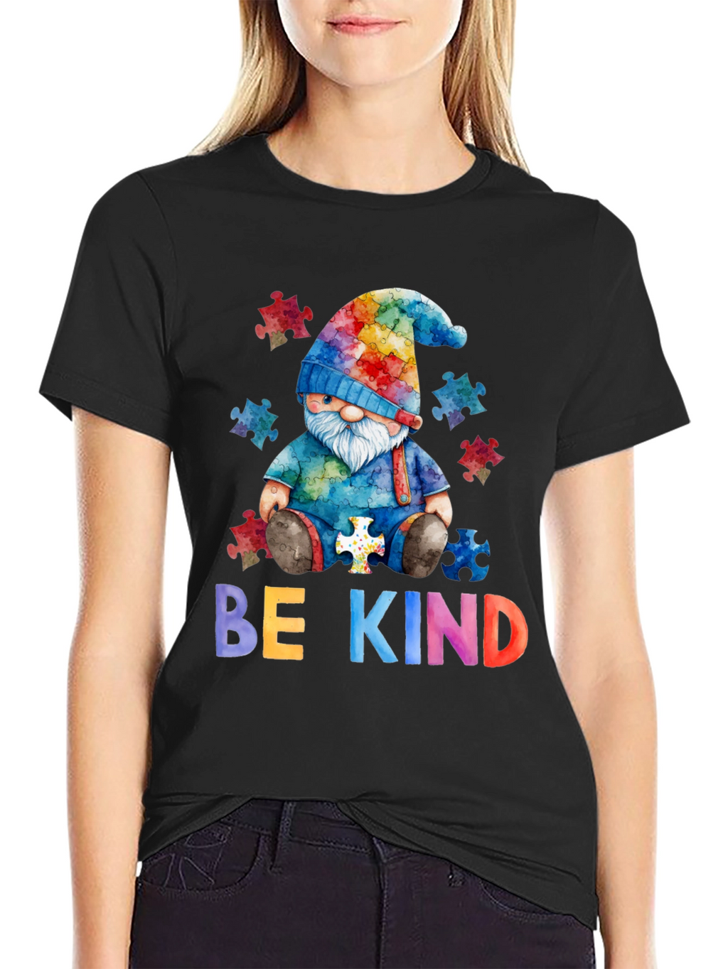 Be Kind Autism Awareness Gnome T-Shirt