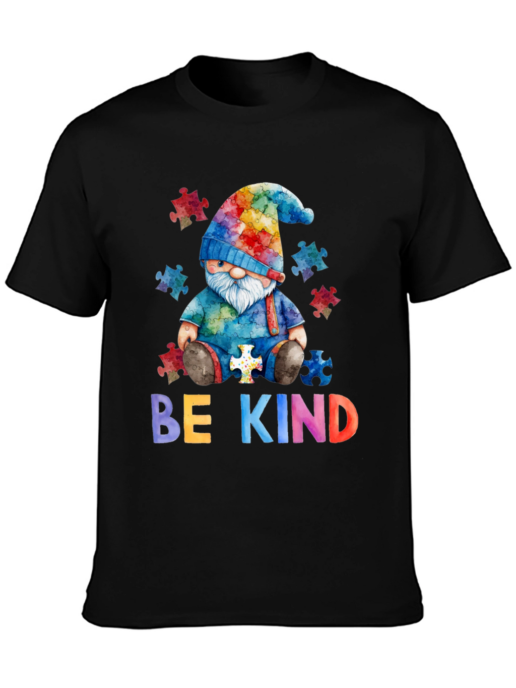Be Kind Autism Awareness Gnome T-Shirt