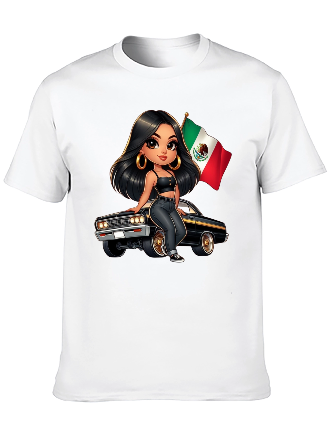 Latina Car Lowrider T-Shirt