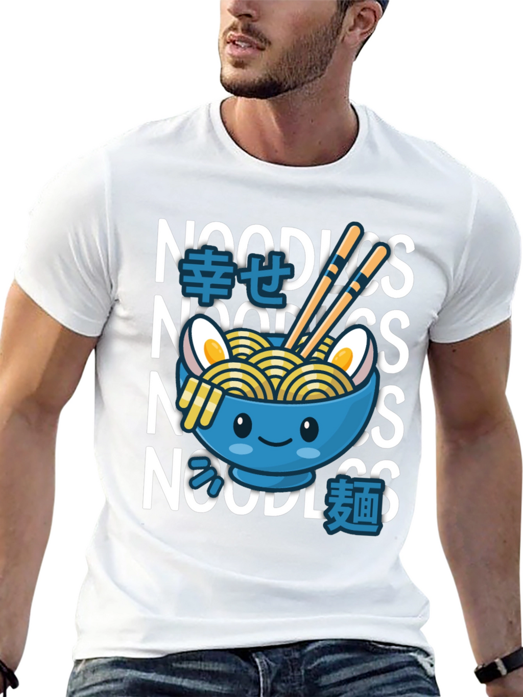 Kawaii Ramen Bowl T-Shirt - Noodle Lover Tee