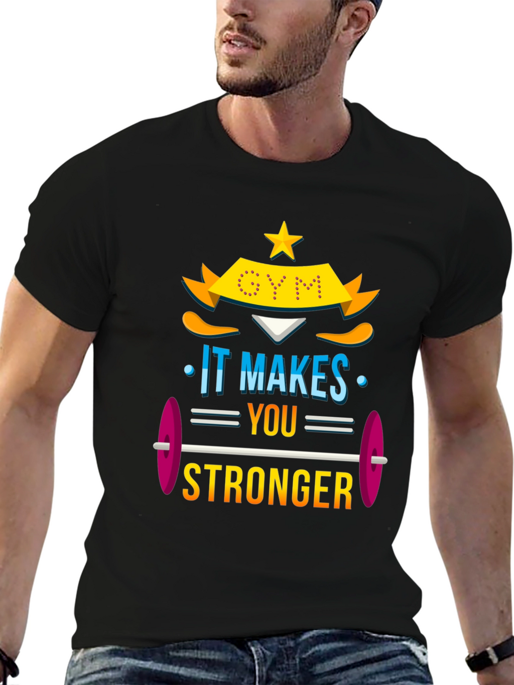 Gym Makes You Stronger Graphic Tee