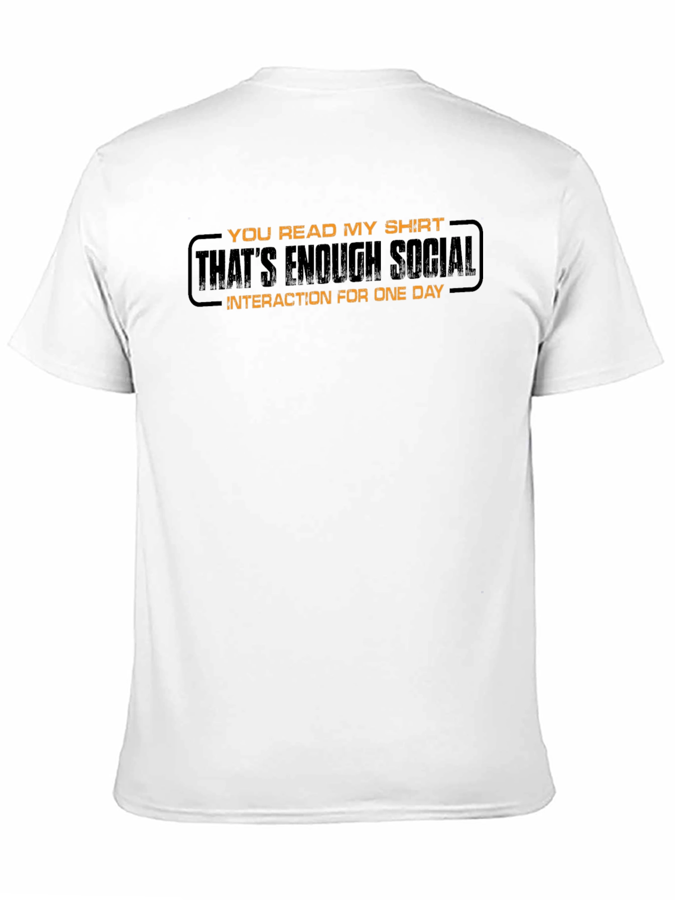 Funny Sarcastic Enough Social Black T-Shirt