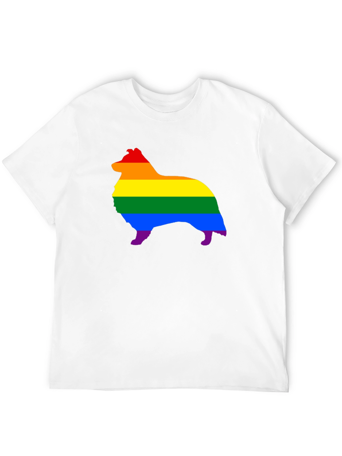 Rainbow Dog Silhouette Graphic Tee