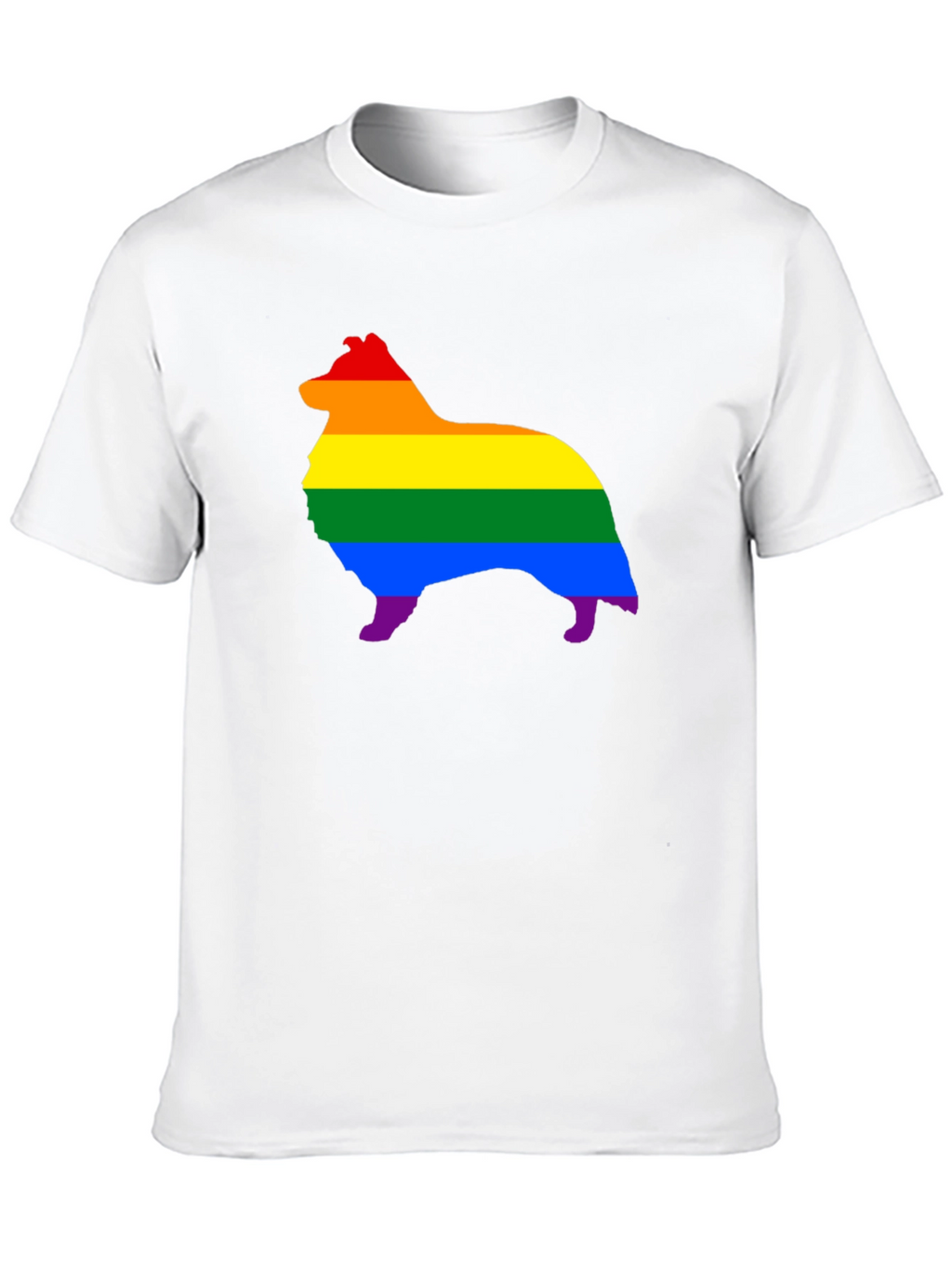 Rainbow Dog Silhouette Graphic Tee