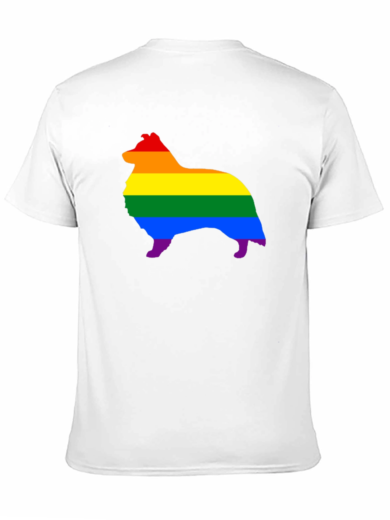 Rainbow Dog Silhouette Graphic Tee