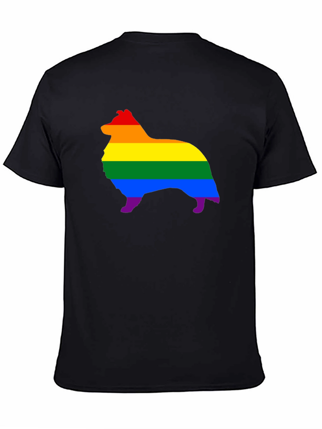 Rainbow Dog Silhouette Graphic Tee