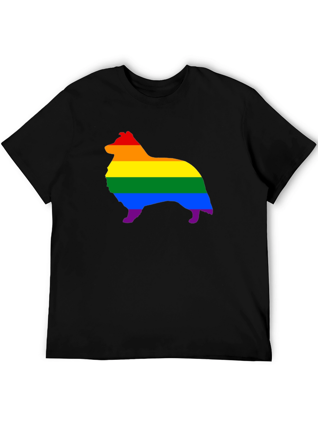Rainbow Dog Silhouette Graphic Tee