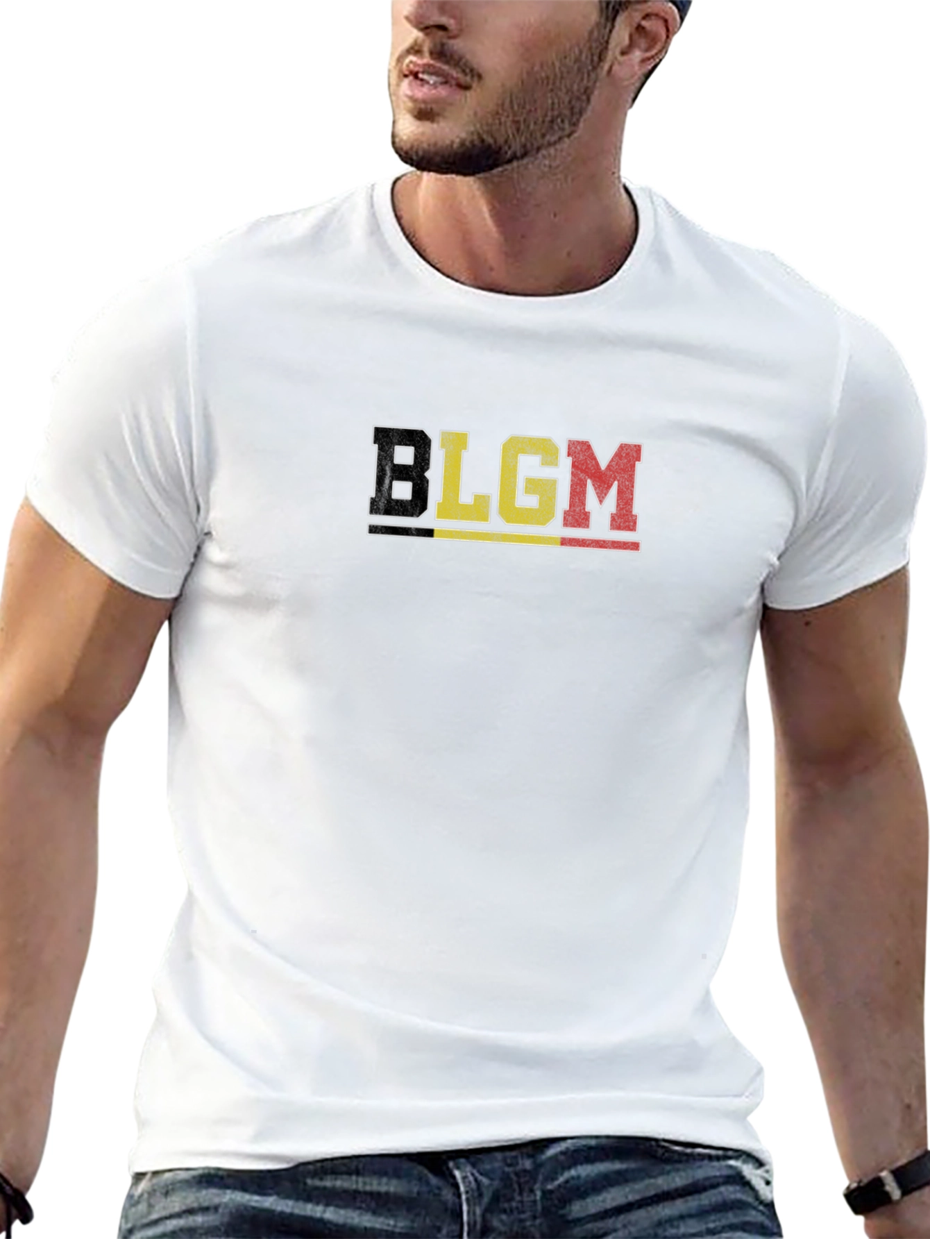 Belgium Flag T-Shirt - BLGM Black Tee