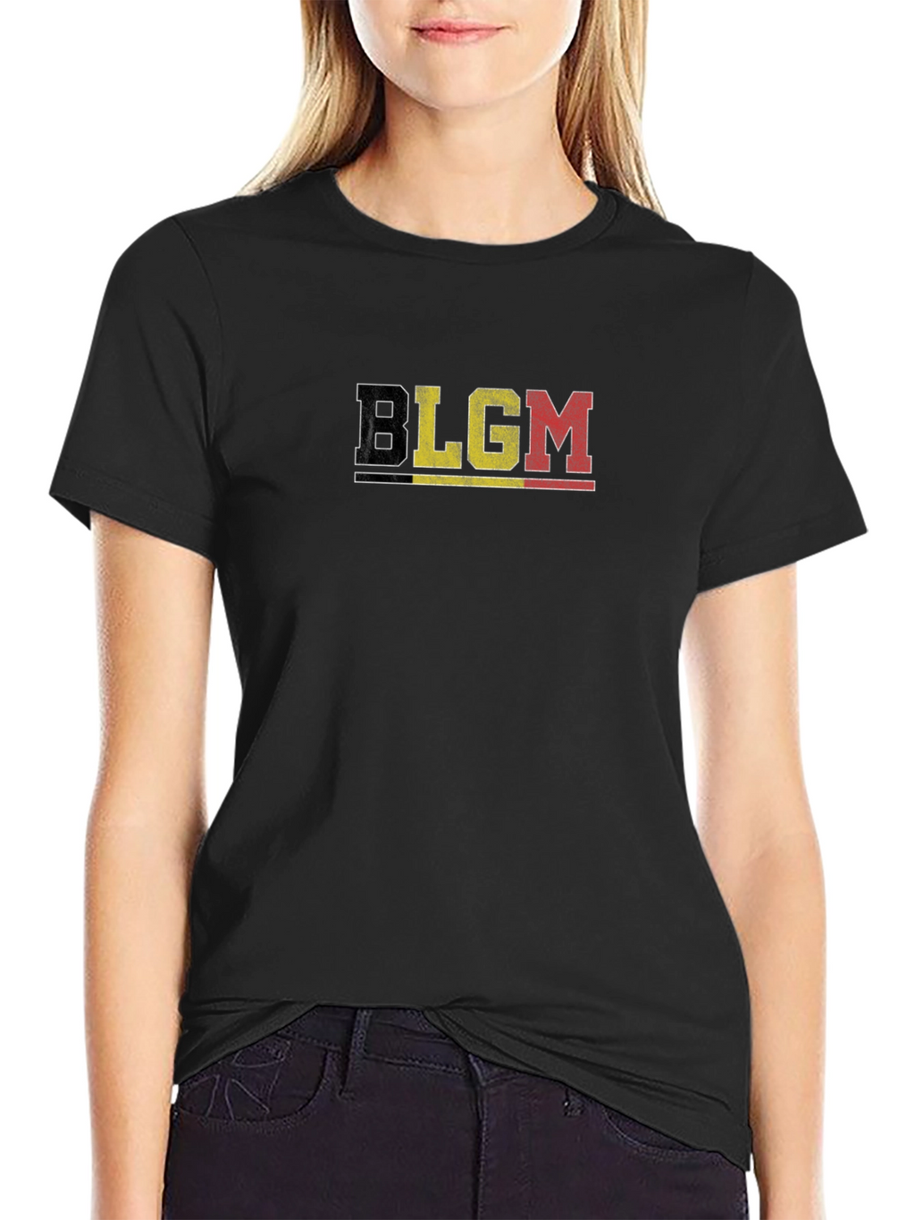 Belgium Flag T-Shirt - BLGM Black Tee