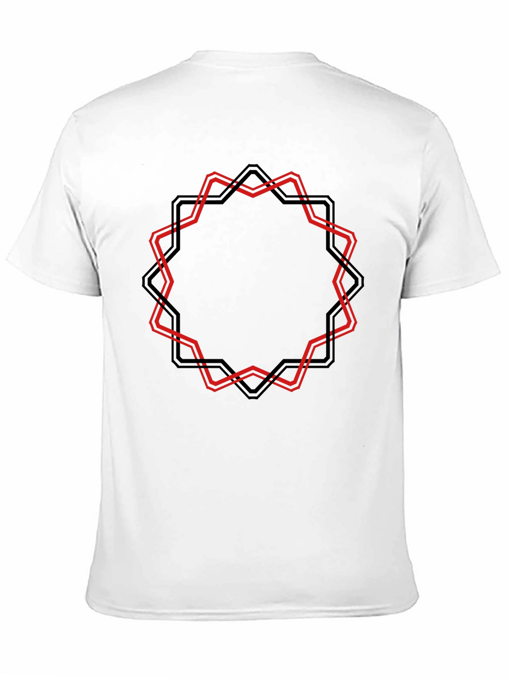 Geometric Star Graphic Black T-Shirt