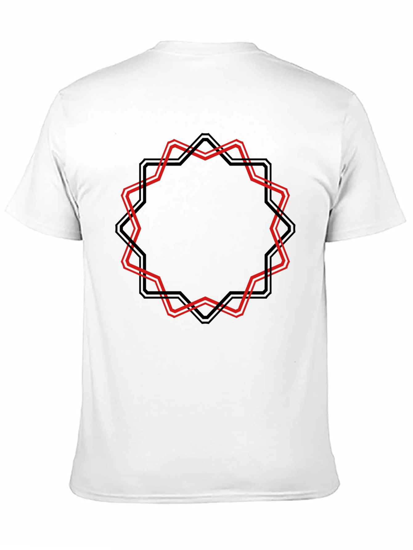 Geometric Star Graphic Black T-Shirt