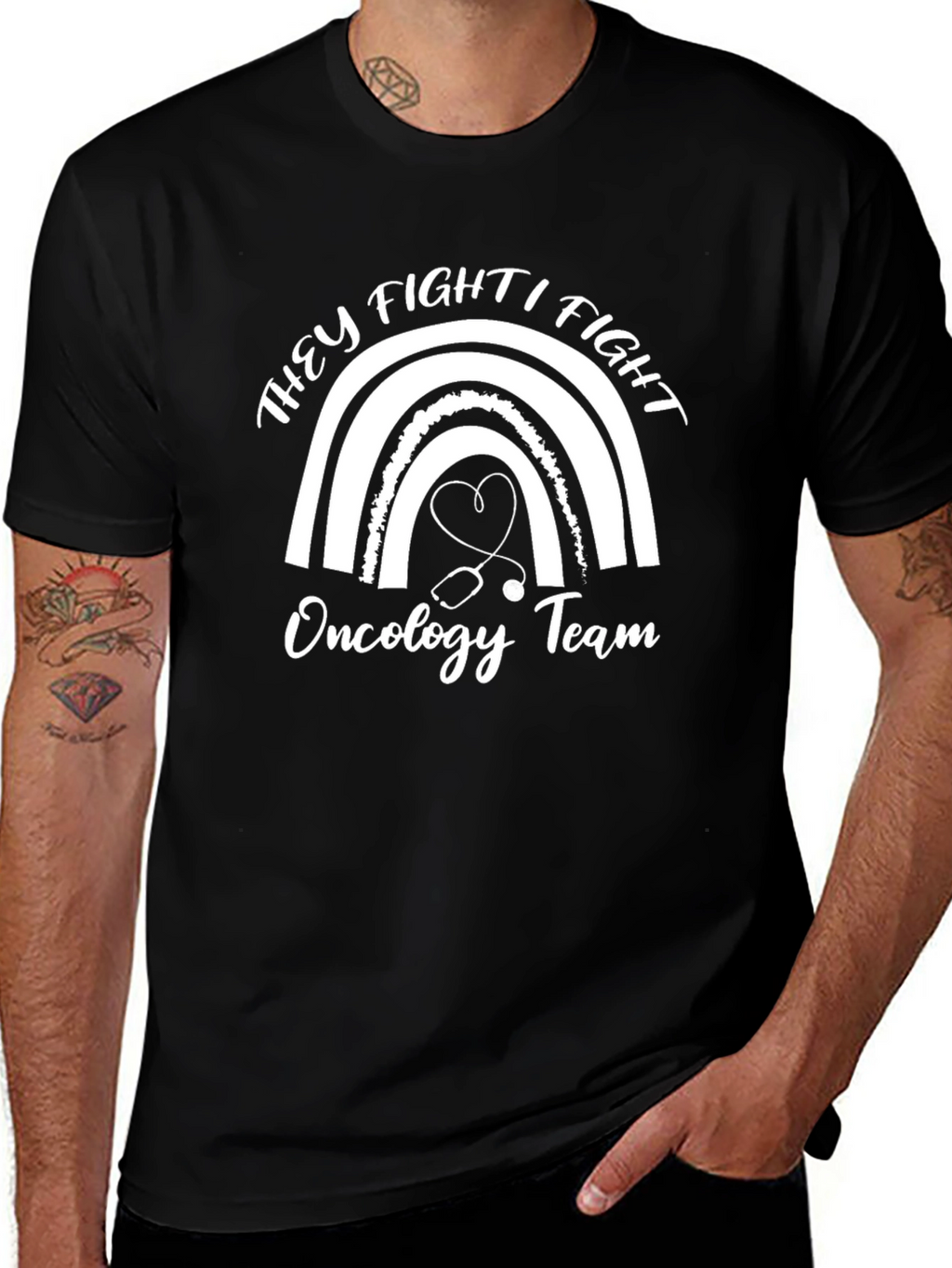 Oncology Team Rainbow T-Shirt