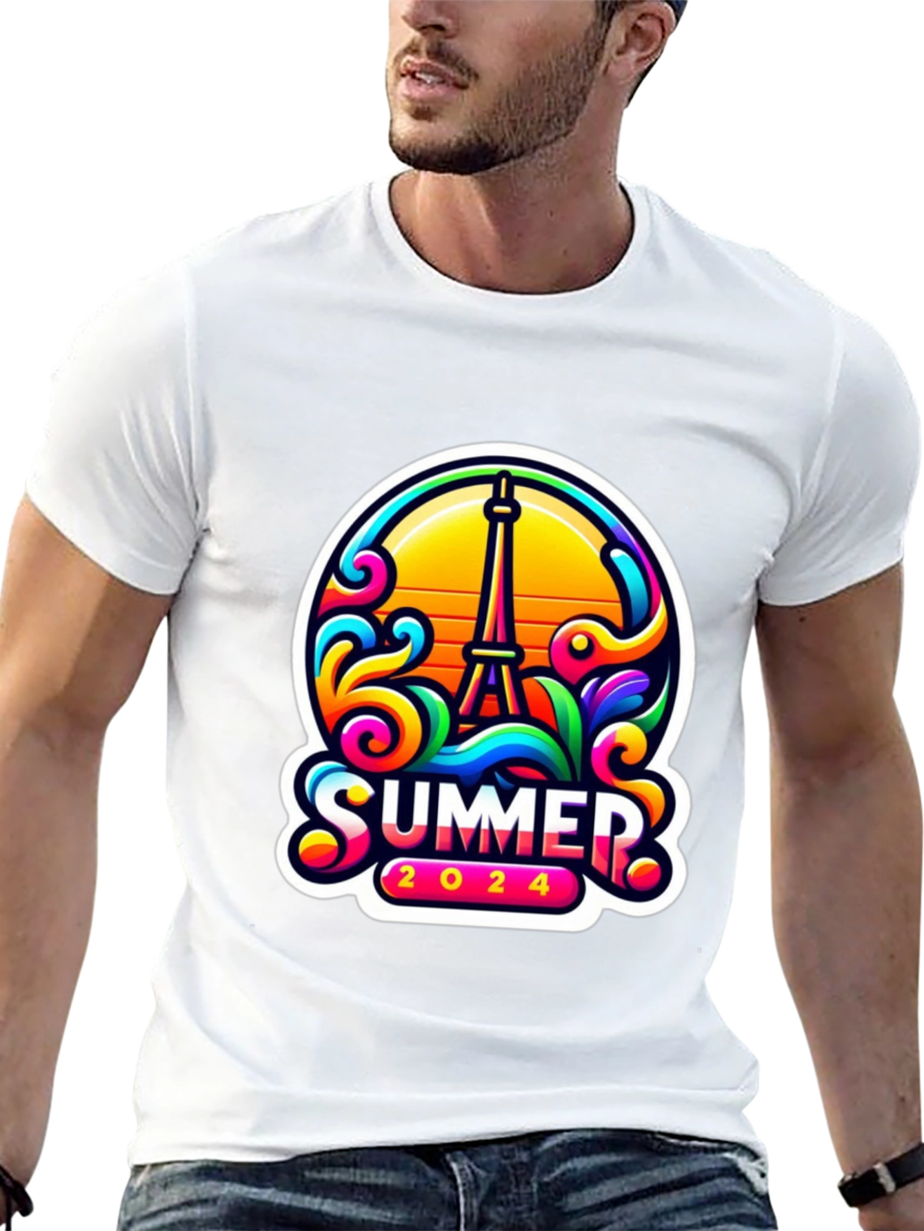 Summer 2024 Eiffel Tower Graphic Tee