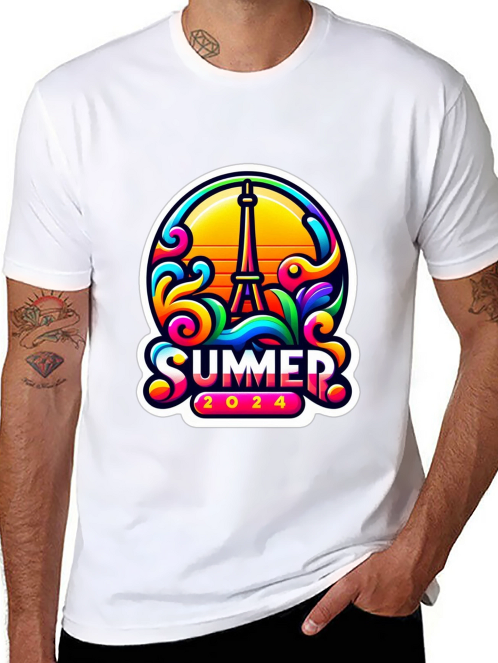 Summer 2024 Eiffel Tower Graphic Tee
