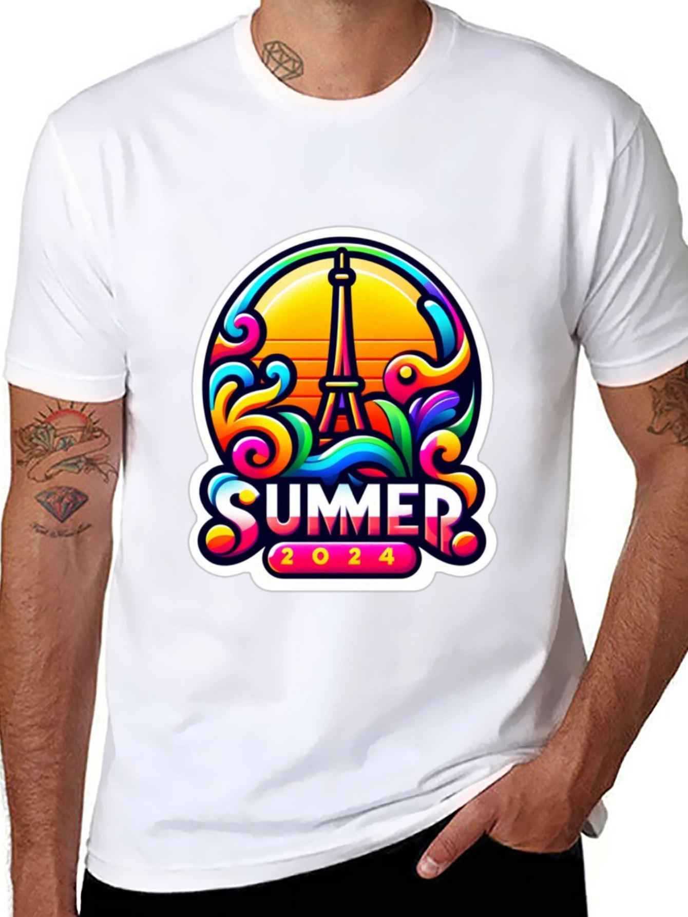 Summer 2024 Eiffel Tower Graphic Tee