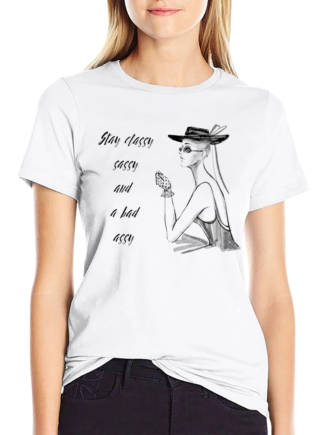 Stay Classy Sassy Tee - Chic Graphic T-Shirt