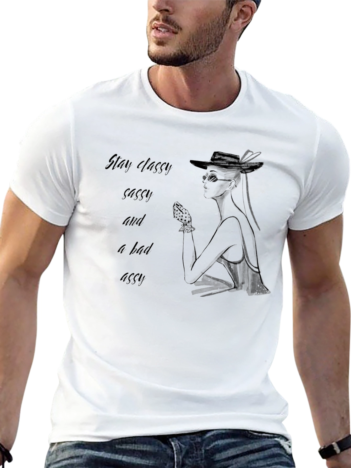 Stay Classy Sassy Tee - Chic Graphic T-Shirt