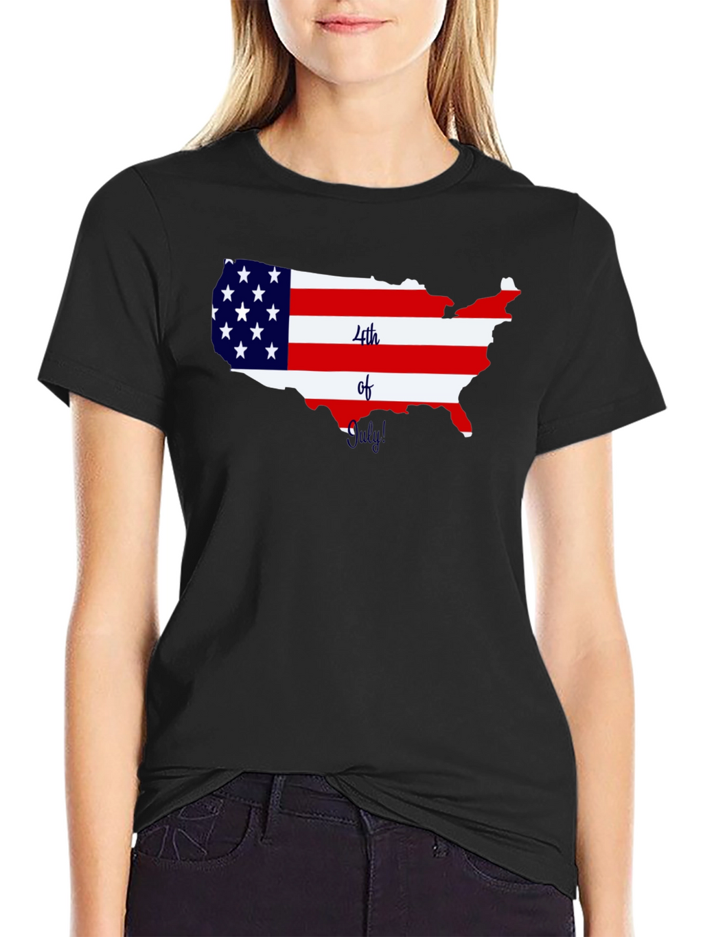 Patriotic USA Map 4th of July T-Shirt