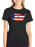 Patriotic USA Map 4th of July T-Shirt