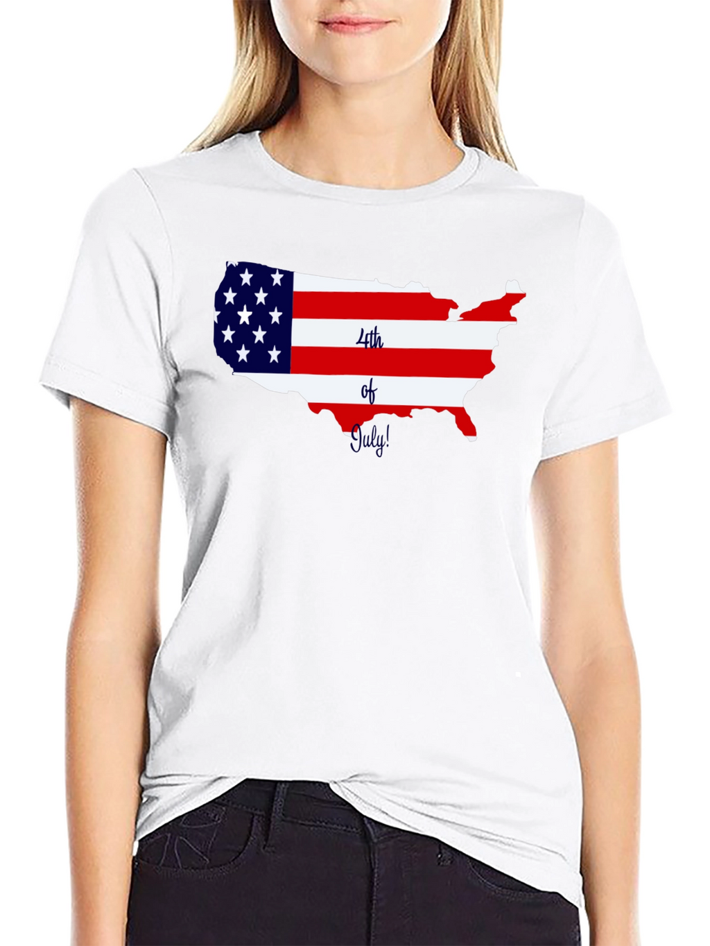 Patriotic USA Map 4th of July T-Shirt