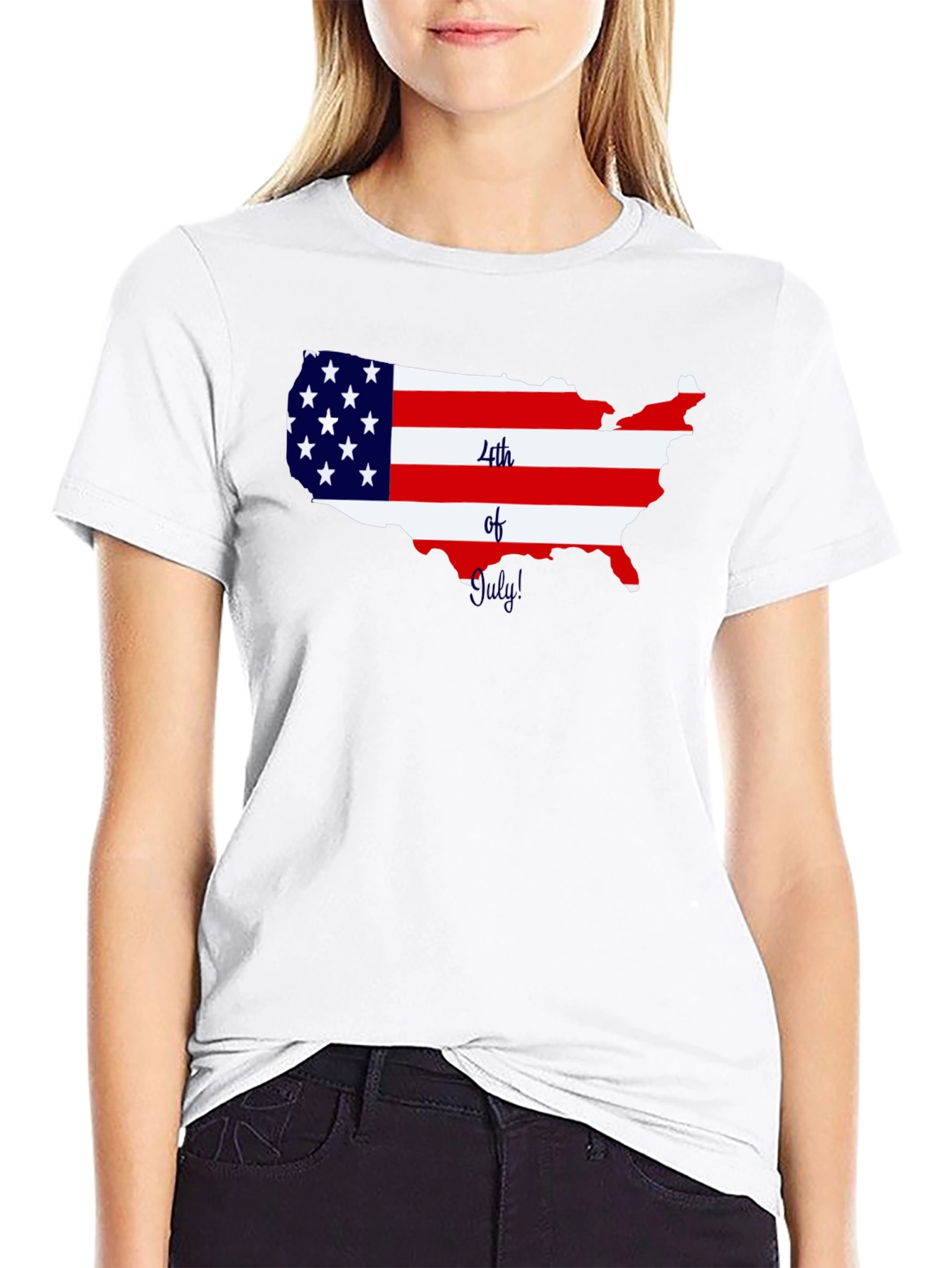 Patriotic USA Map 4th of July T-Shirt