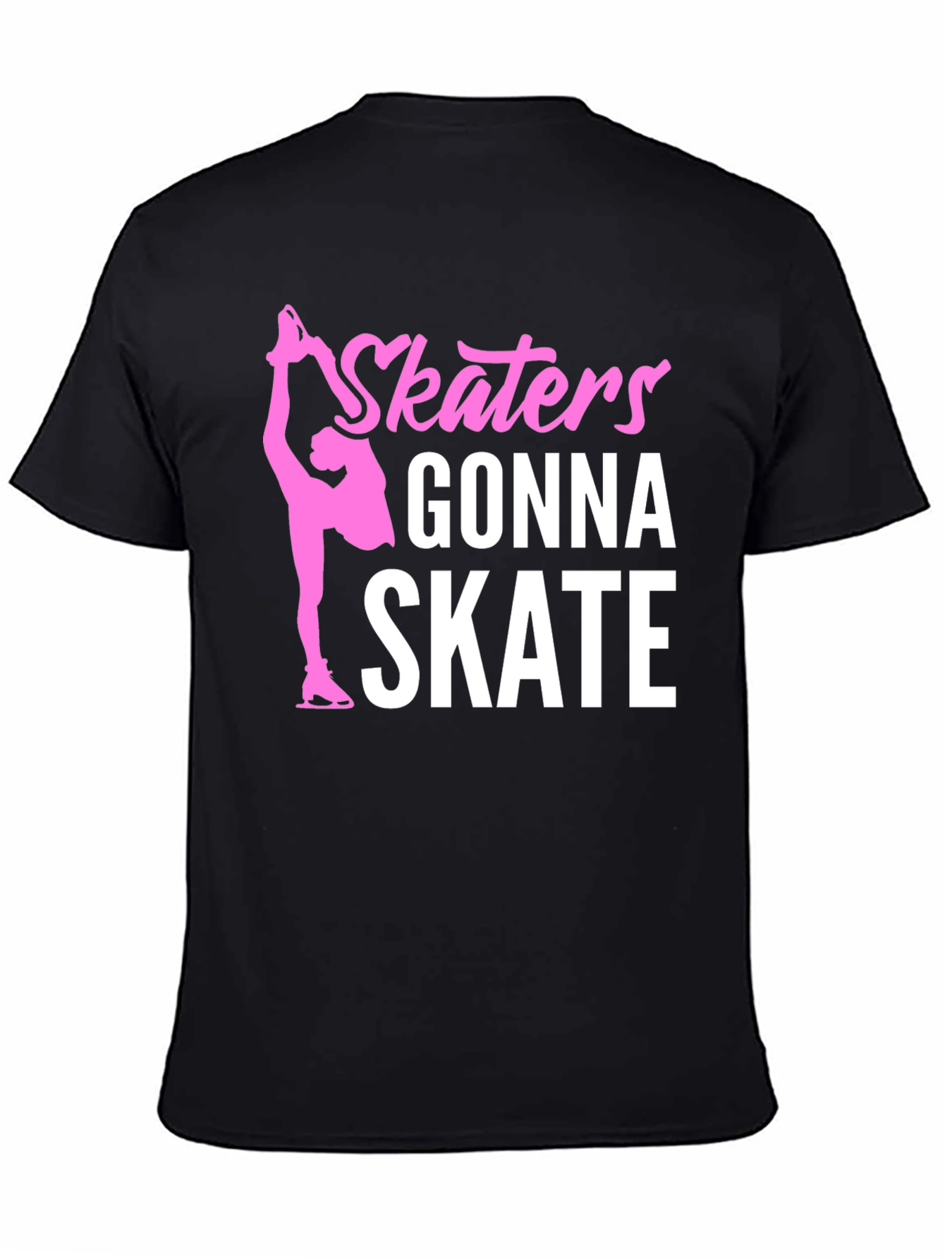 Skaters Gonna Skate Graphic Tee - Black Cotton T-Shirt