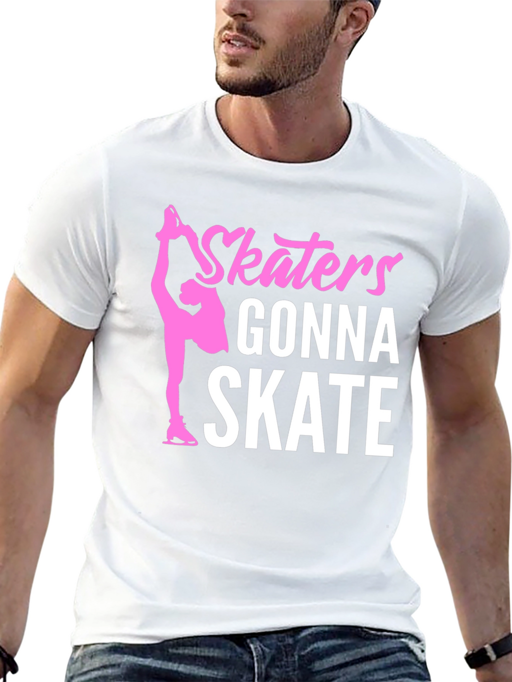 Skaters Gonna Skate Graphic Tee - Black Cotton T-Shirt