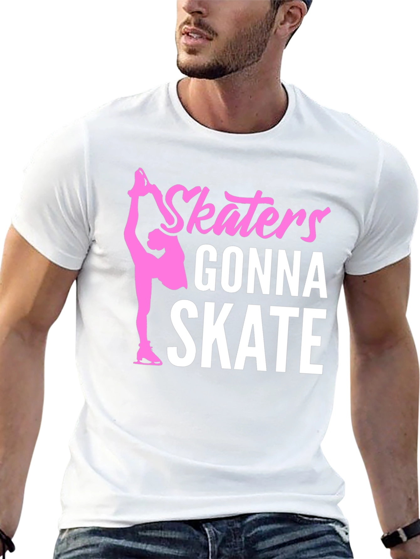 Skaters Gonna Skate Graphic Tee - Black Cotton T-Shirt