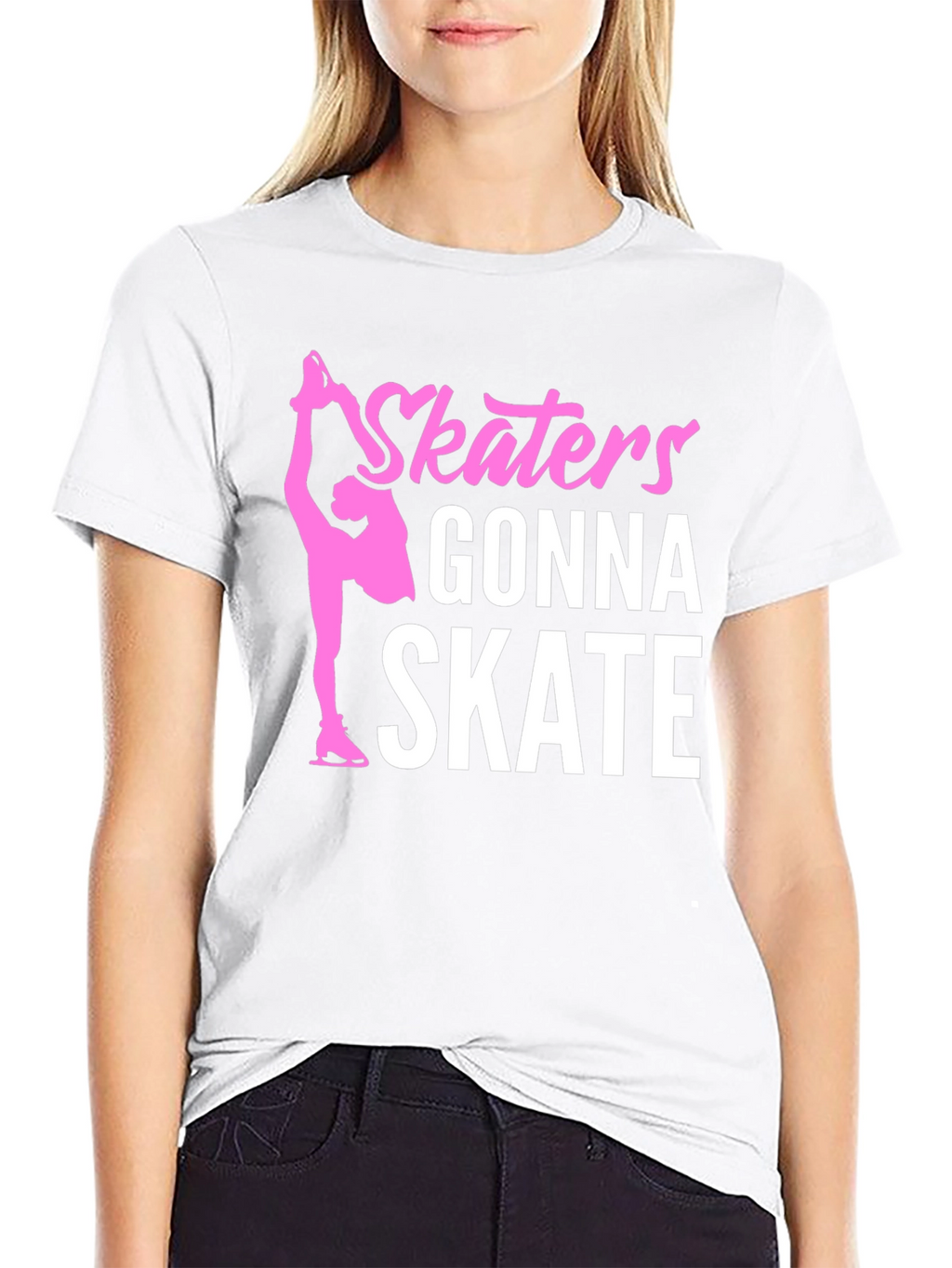 Skaters Gonna Skate Graphic Tee - Black Cotton T-Shirt