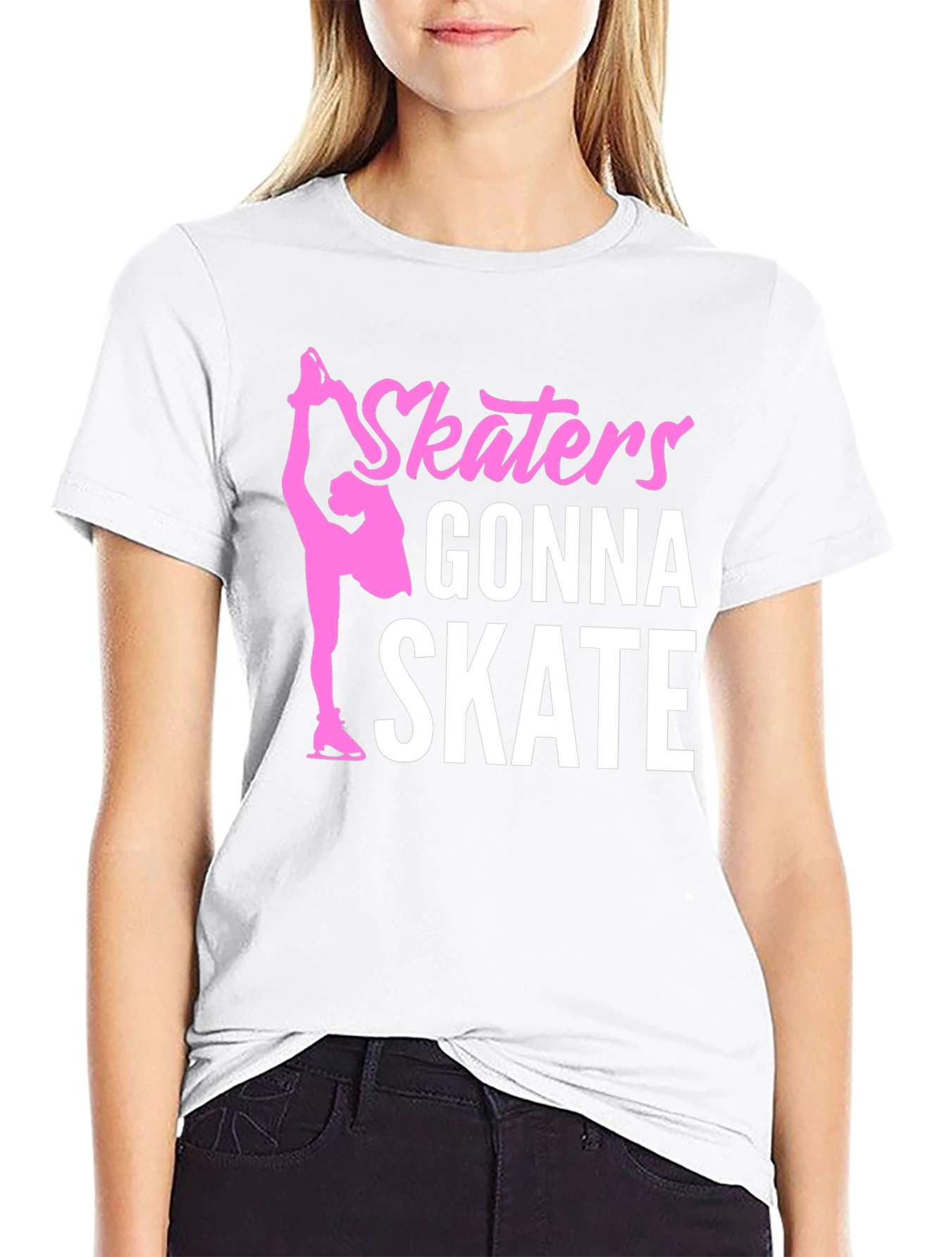 Skaters Gonna Skate Graphic Tee - Black Cotton T-Shirt