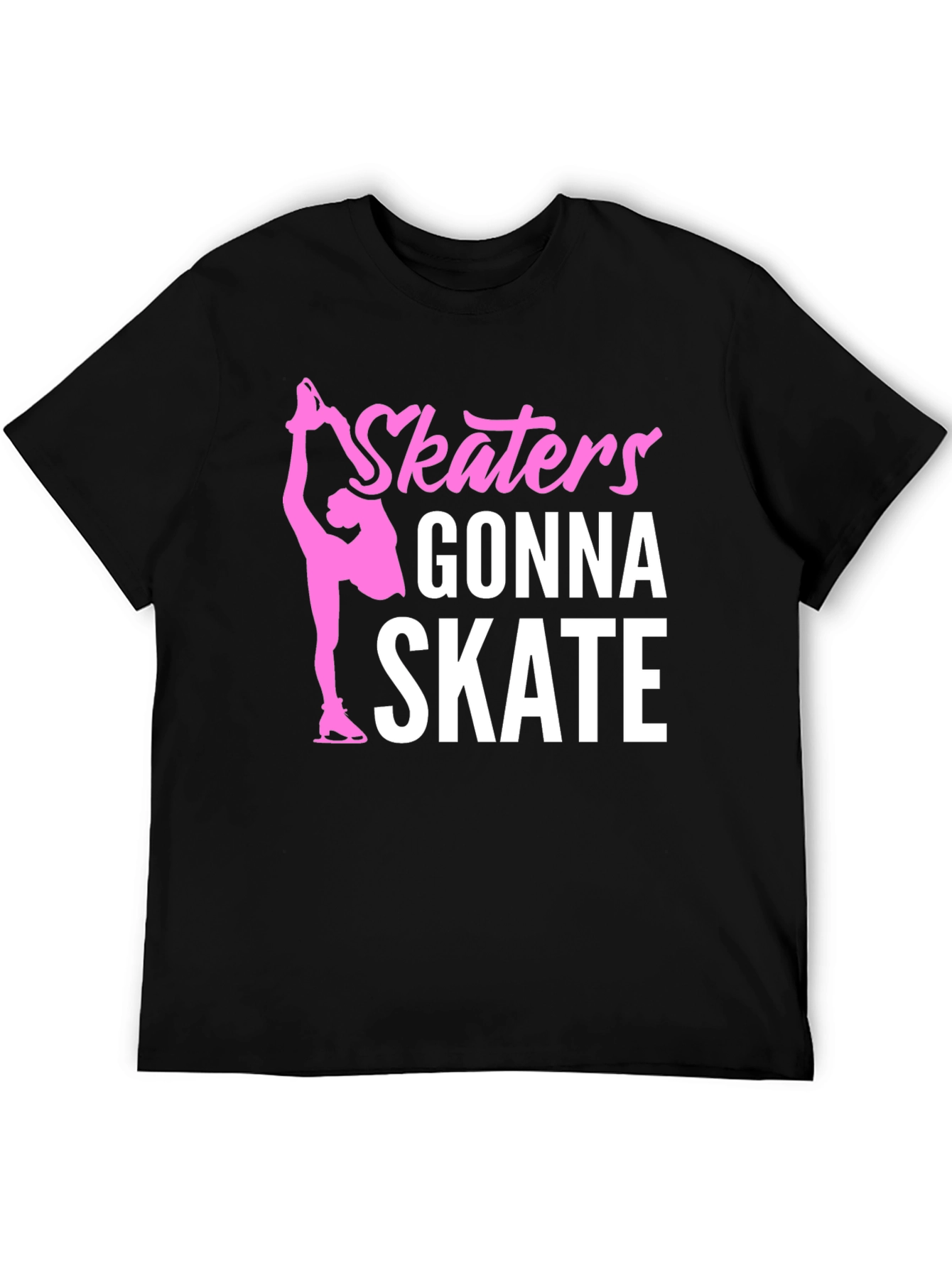 Skaters Gonna Skate Graphic Tee - Black Cotton T-Shirt