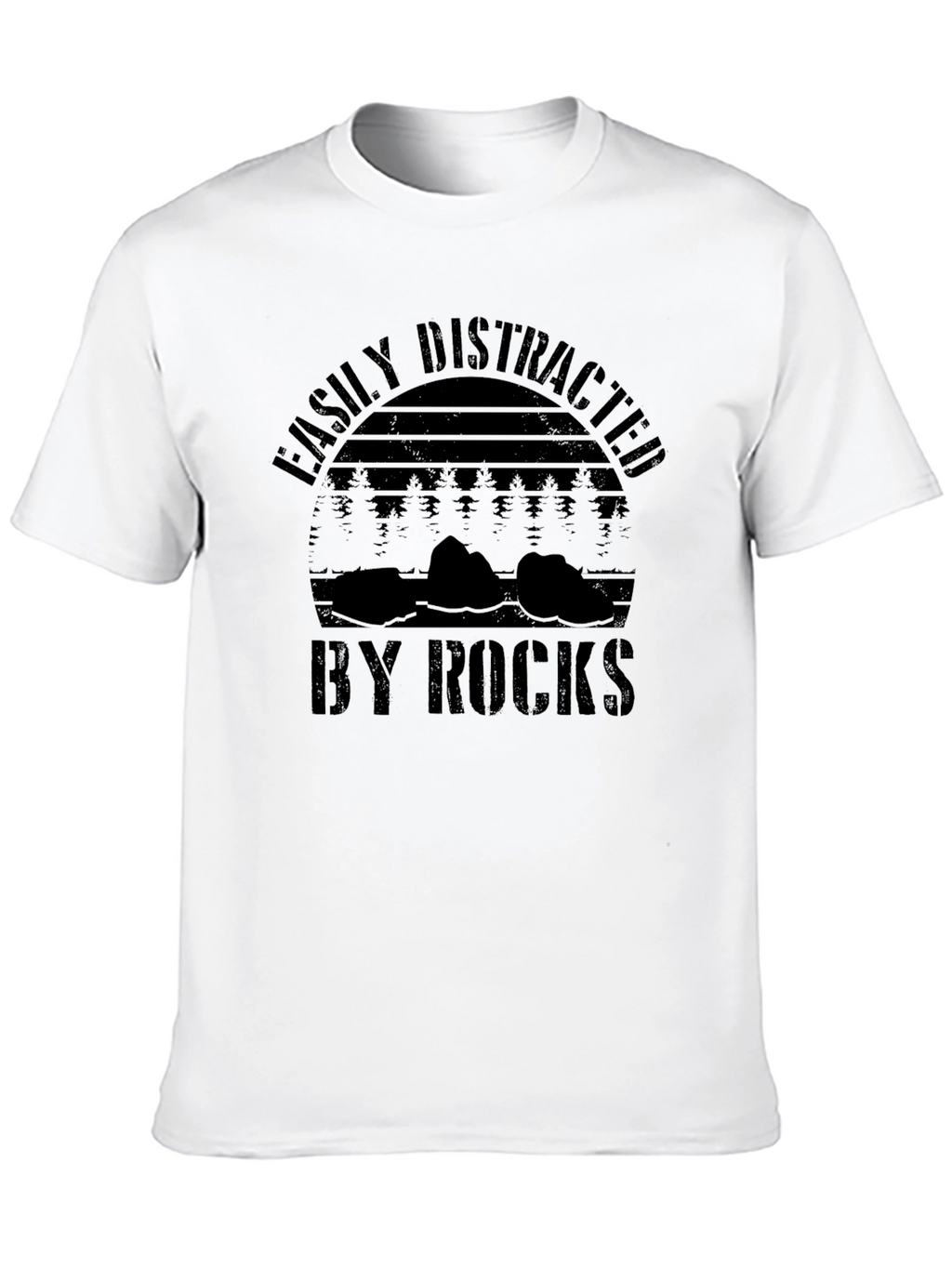 Easily Distracted by Rocks Graphic T-Shirt