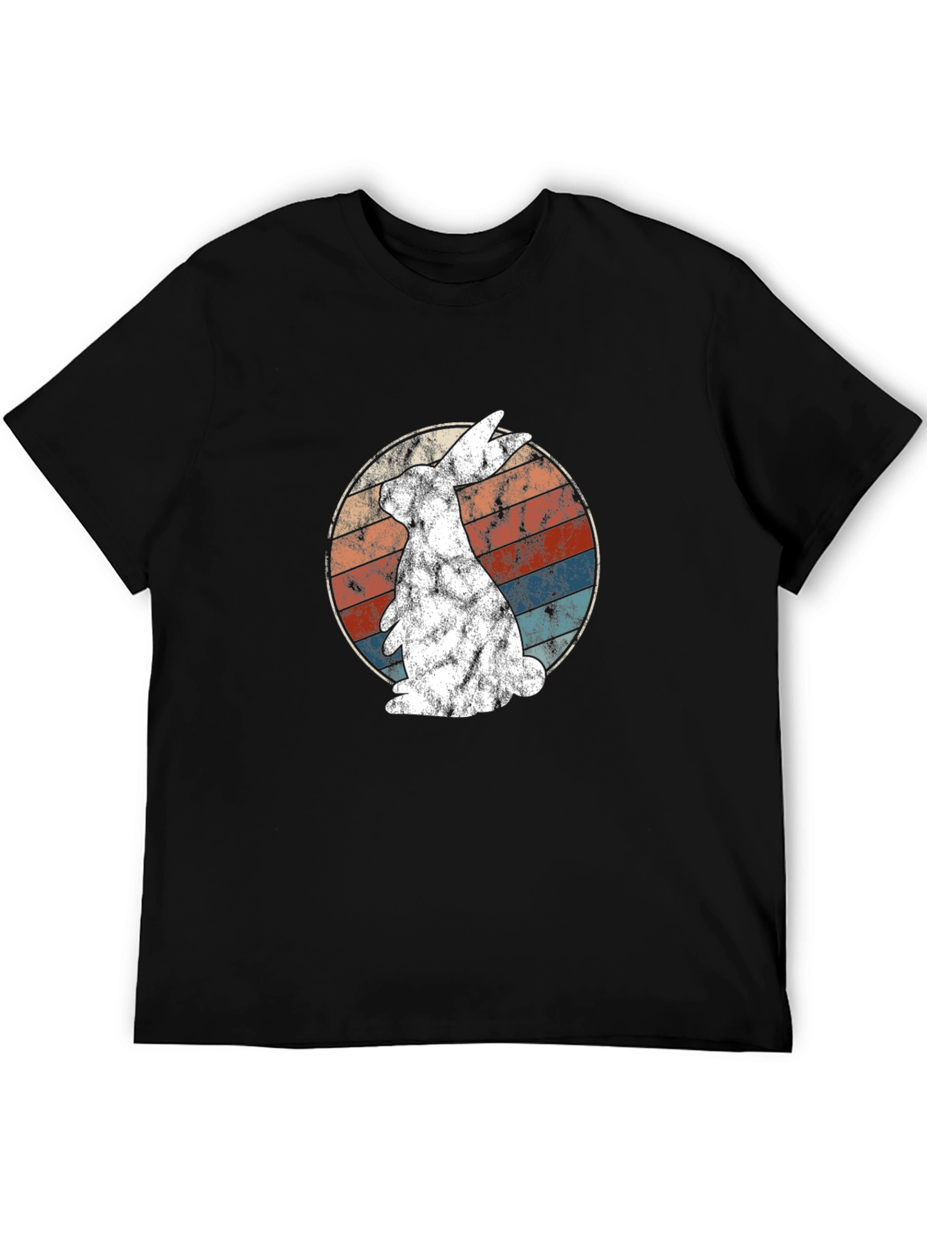 Retro Bunny Graphic Tee - Soft Cotton Blend