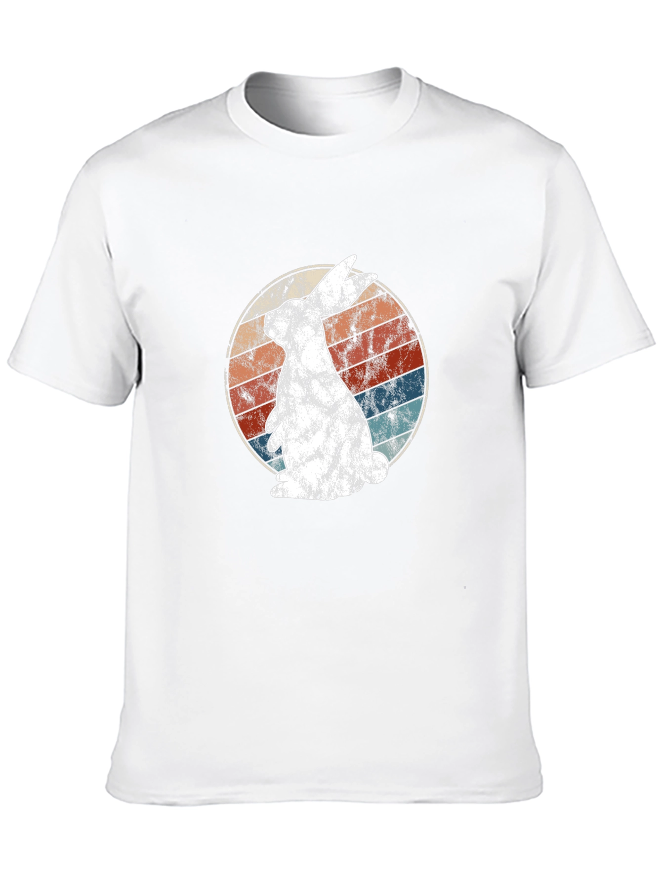 Retro Bunny Graphic Tee - Soft Cotton Blend