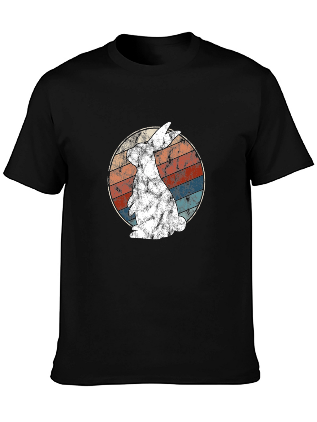 Retro Bunny Graphic Tee - Soft Cotton Blend